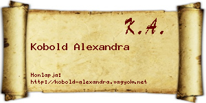 Kobold Alexandra névjegykártya