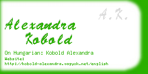 alexandra kobold business card